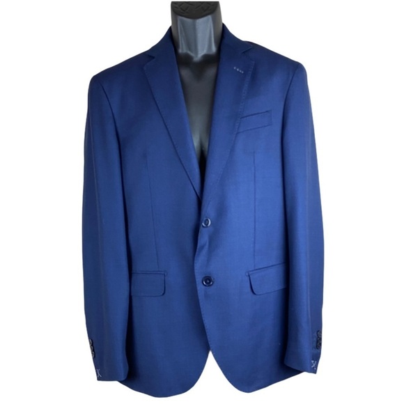 NWT Massimo Dutti Viscose Dark Blue Jacket Size 40 - Picture 1 of 13